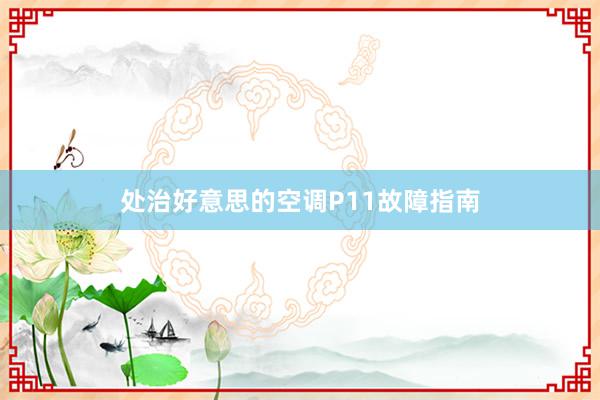 处治好意思的空调P11故障指南